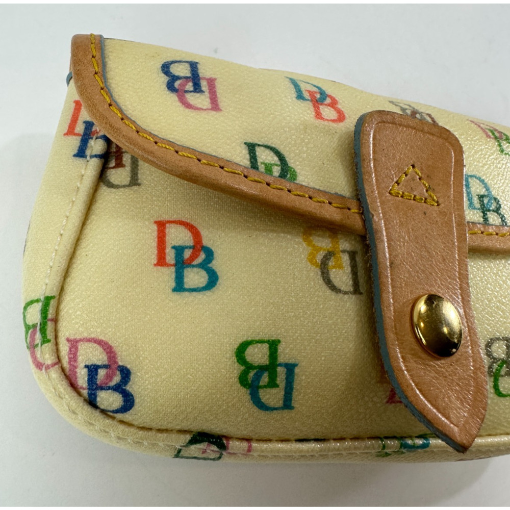 Dooney & Bourke Colorful Rainbow Monogram Logo Wristlet Mini Wallet Bag Purse - Picture 3 of 16